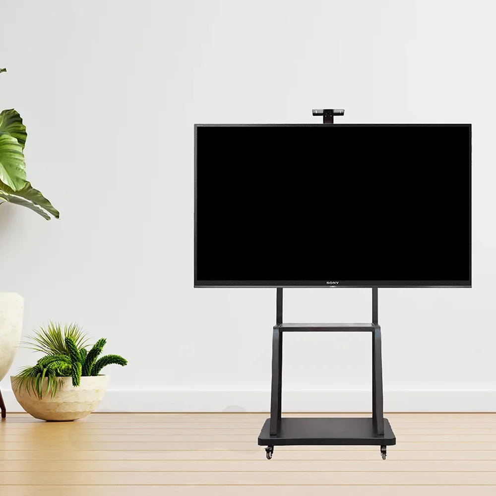 SH-75BFS ultra-heavy duty steel mobile TV stand in office setting