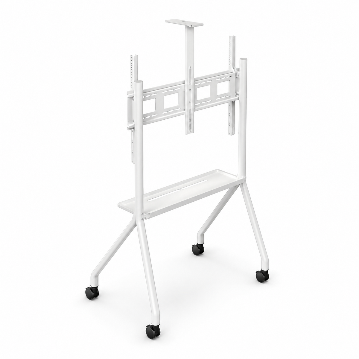 DG-115W-FS mobile TV cart, three-quarter view