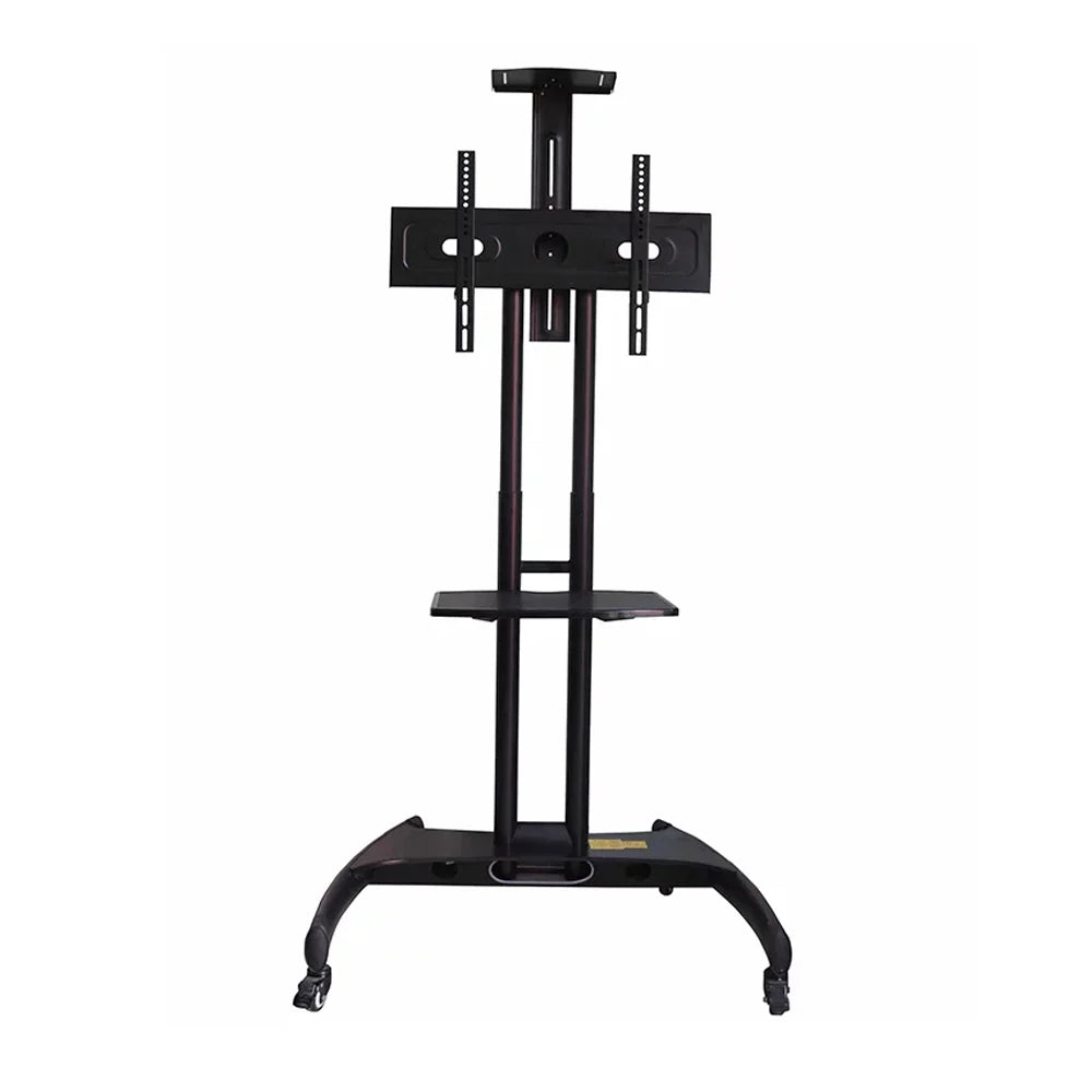SH-1500-70 economy height-adjustable mobile TV stand, front view