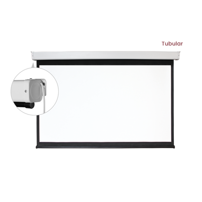 VSYS VSPS100-M motorized electric projection screen with tubular motor housing