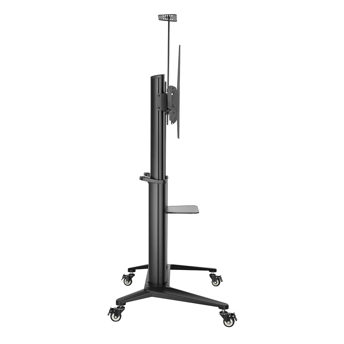 SH1900-120B ultra-modern large screen aluminum TV cart, side profile view