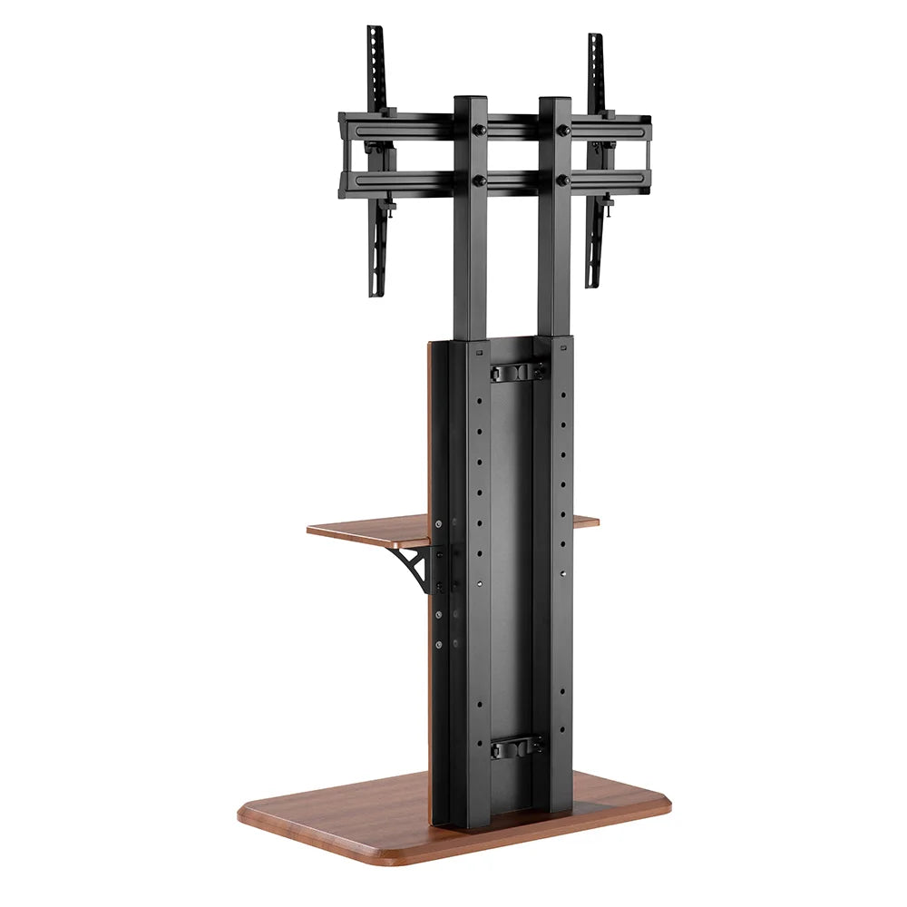 SH-20FS modern slim TV floor stand, rear angle view
