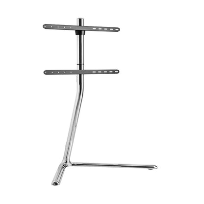 SH-ST46C chrome plated slender V-base studio TV floor stand, side profile view