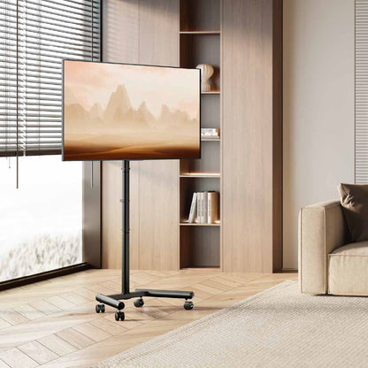 SH-6222FS TV cart in use with a display in a living room