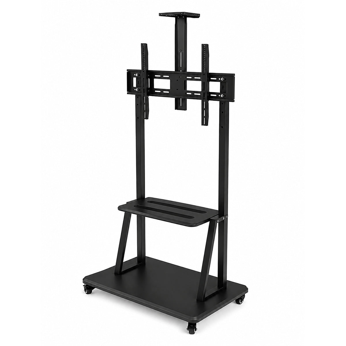 DG-110B-FS mobile TV stand, angled view