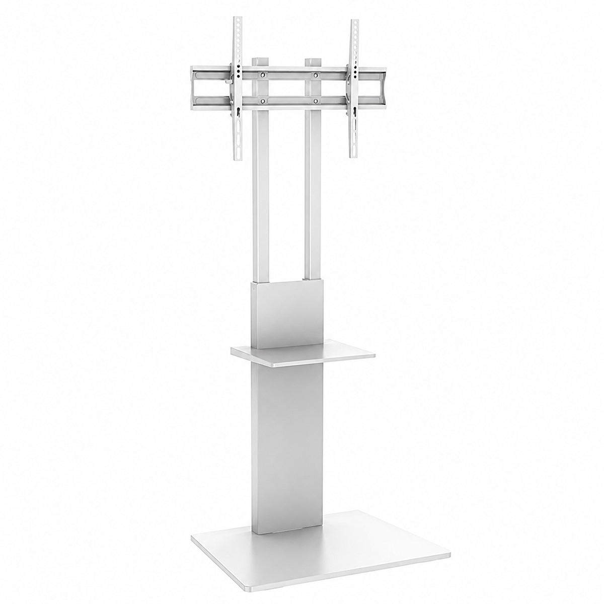 SH-16-46TDA modern slim TV floor stand, matte black front view