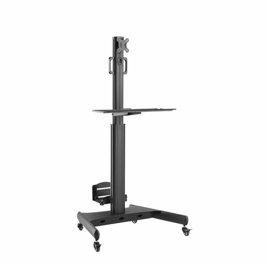 SH-MW01FS sit-stand mobile workstation, front angle view