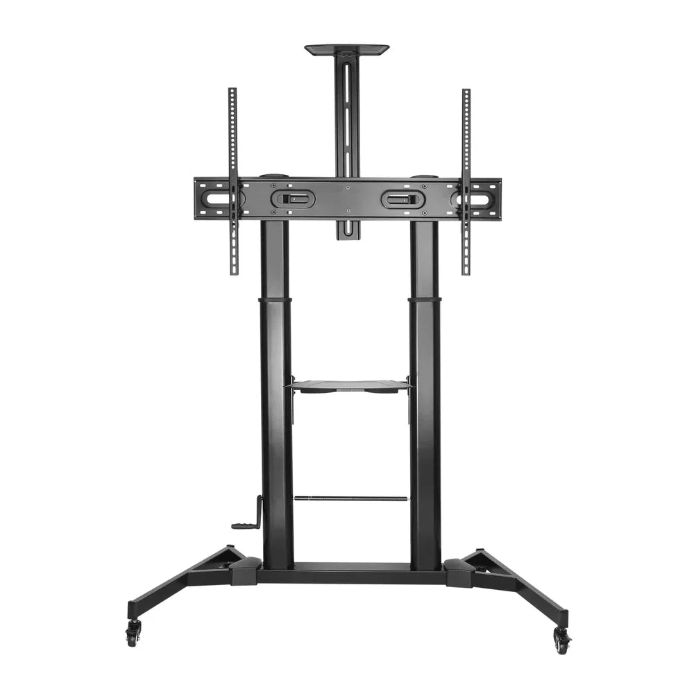 SH-777FS-CR telescopic TV stand with crank handle, front view