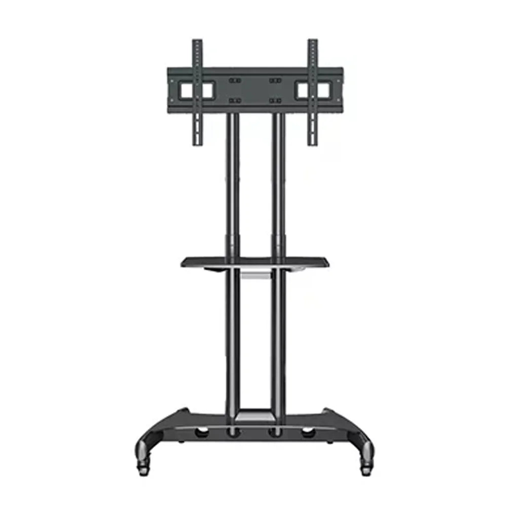 AVA1500-60-1P height-adjustable TV trolley stand, front view