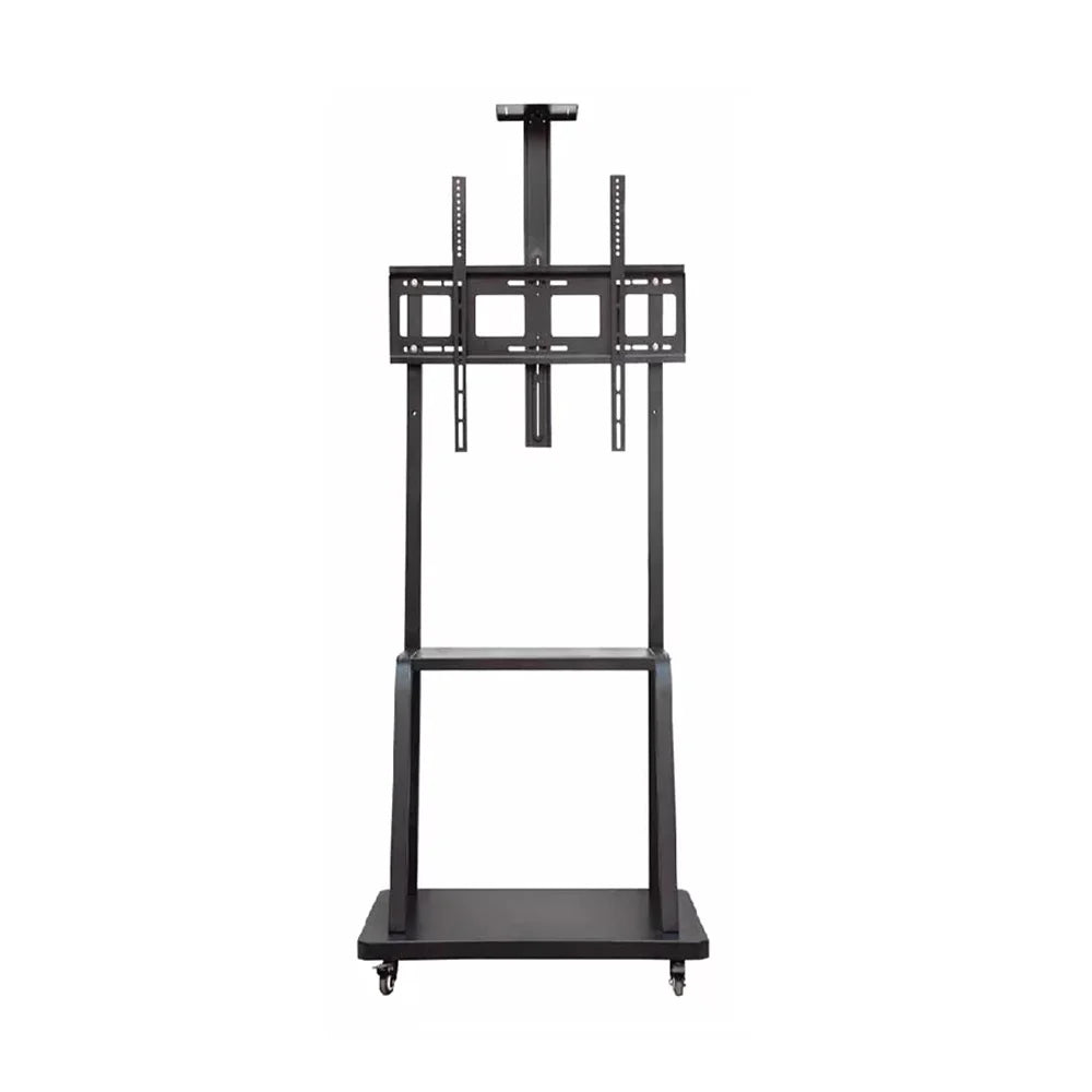 SH-75BFS ultra-heavy duty steel mobile TV stand, front view
