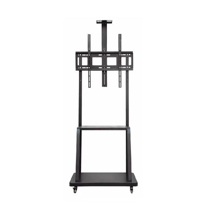 SH-75BFS ultra-heavy duty steel mobile TV stand, front view