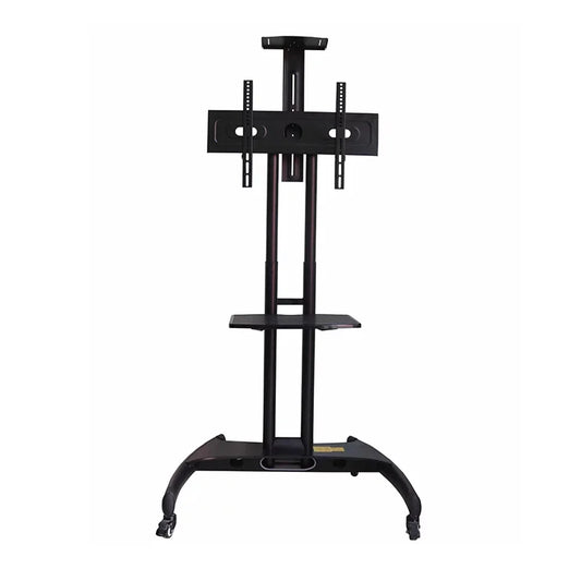 SH-1500-70 economy height-adjustable mobile TV stand, front view