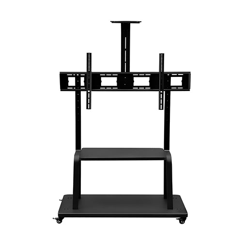 SH-2100-FS heavy-duty mobile TV cart, front view
