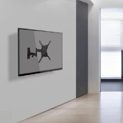 SH-23P low cost full-motion TV wall mount with TV extended in hallway setting