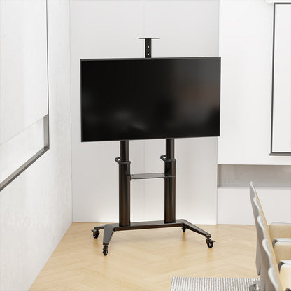 SH1900-120B ultra-modern large screen aluminum TV cart with large display in meeting room