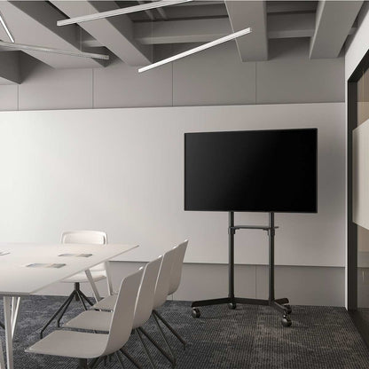 SH-046RMSB TV stand in use with a display in a meeting room