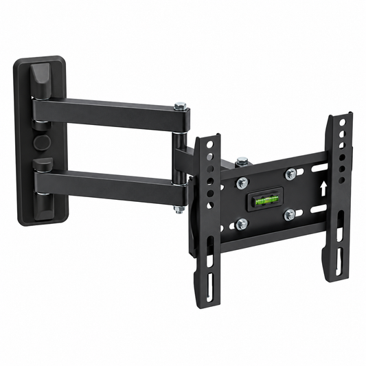 SH-34P super economy full-motion TV wall mount, extended angle view