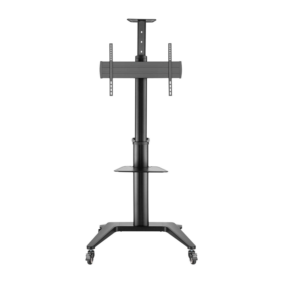 SH-V46TW ultra-modern aluminum TV cart, dark studio front view