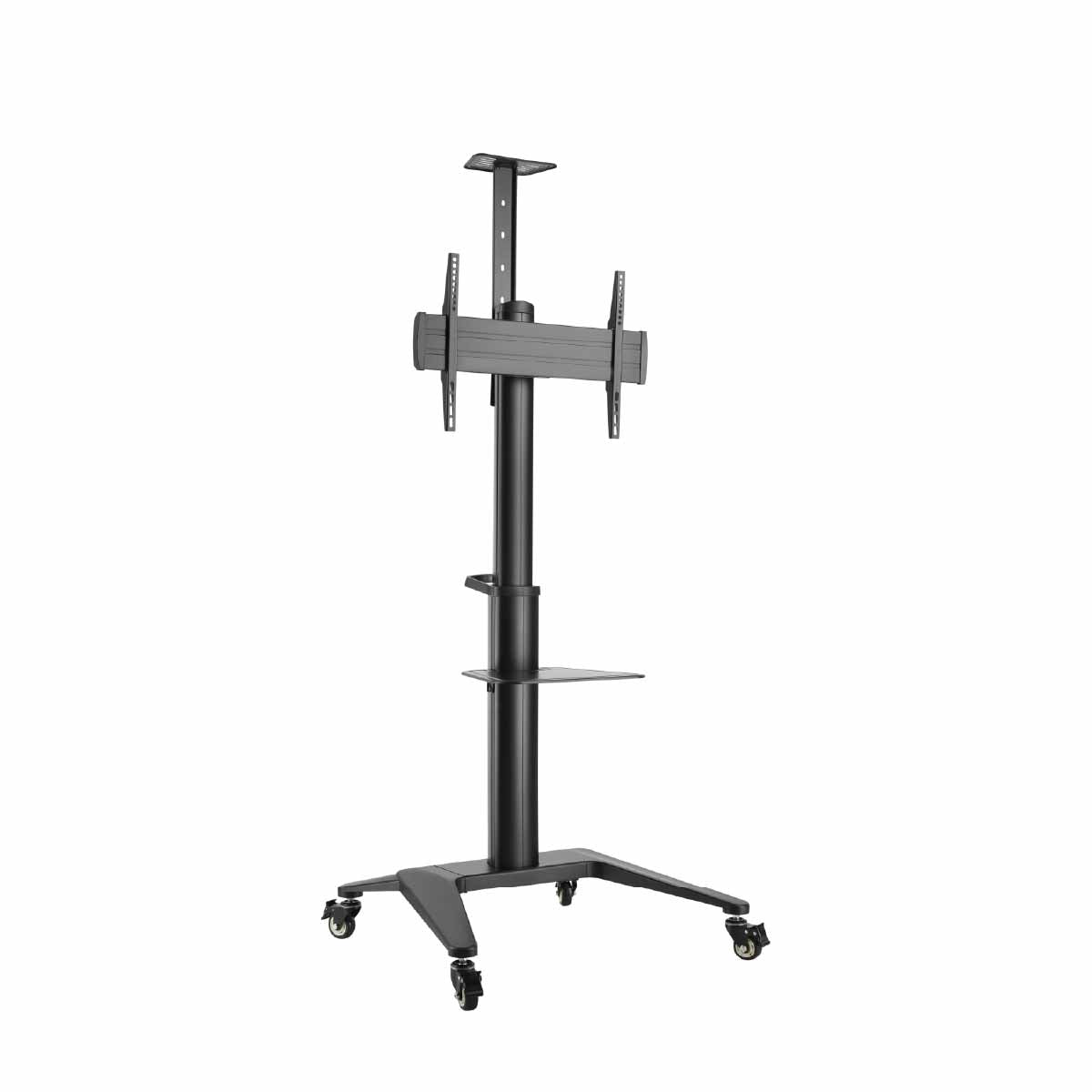 SH-V46TW ultra-modern aluminum TV cart, front angle view