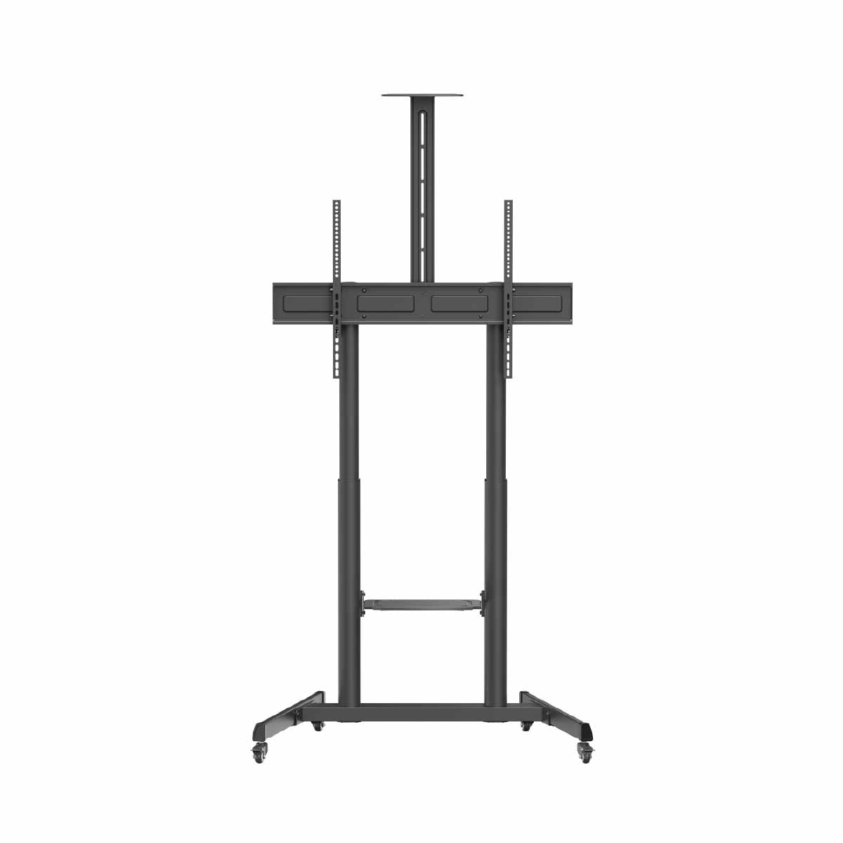 SH-666TB telescopic steel TV cart, front view