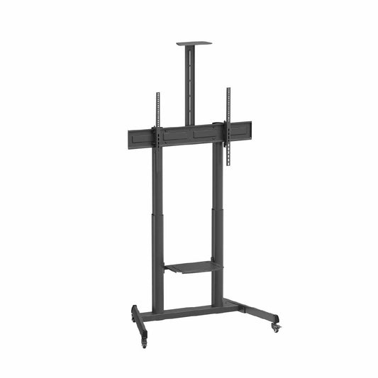 SH-666TB telescopic steel TV cart, front view