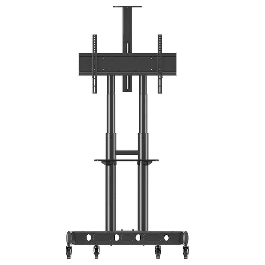 AVA1800-70-1P height-adjustable TV trolley stand, front view