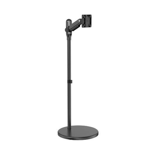 SH38-11TB-FS mobile spring-assisted display floor stand, front angle view