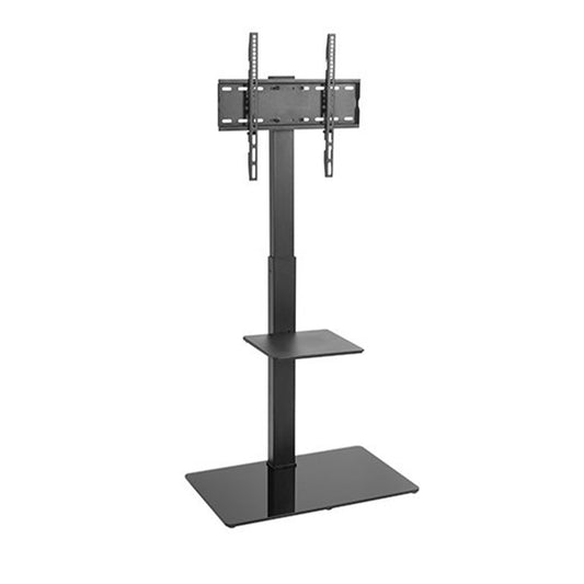 SH-17FS TV floor stand with single shelf, front view