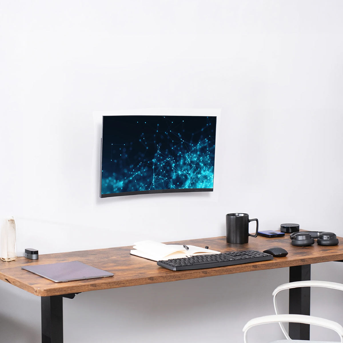 PM-101PW full-motion TV wall mount installed in a home office