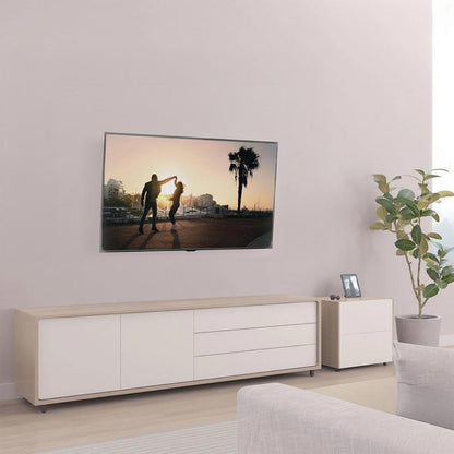 PM-202PW full-motion TV wall mount installed in a modern living room
