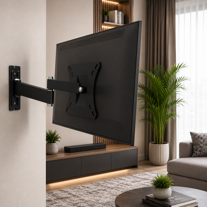 SH-21P full-motion TV wall mount installed in a living room