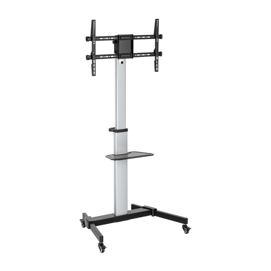 VSYS VFS44-46TW mobile TV cart stand, silver and black