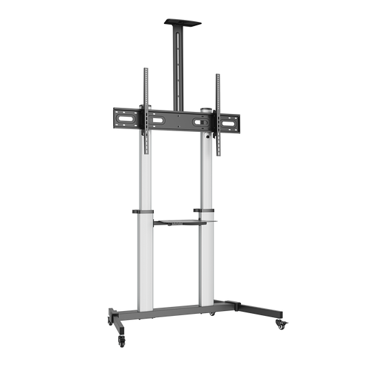 VSYS VFS44-610TW mobile TV cart stand, angled view