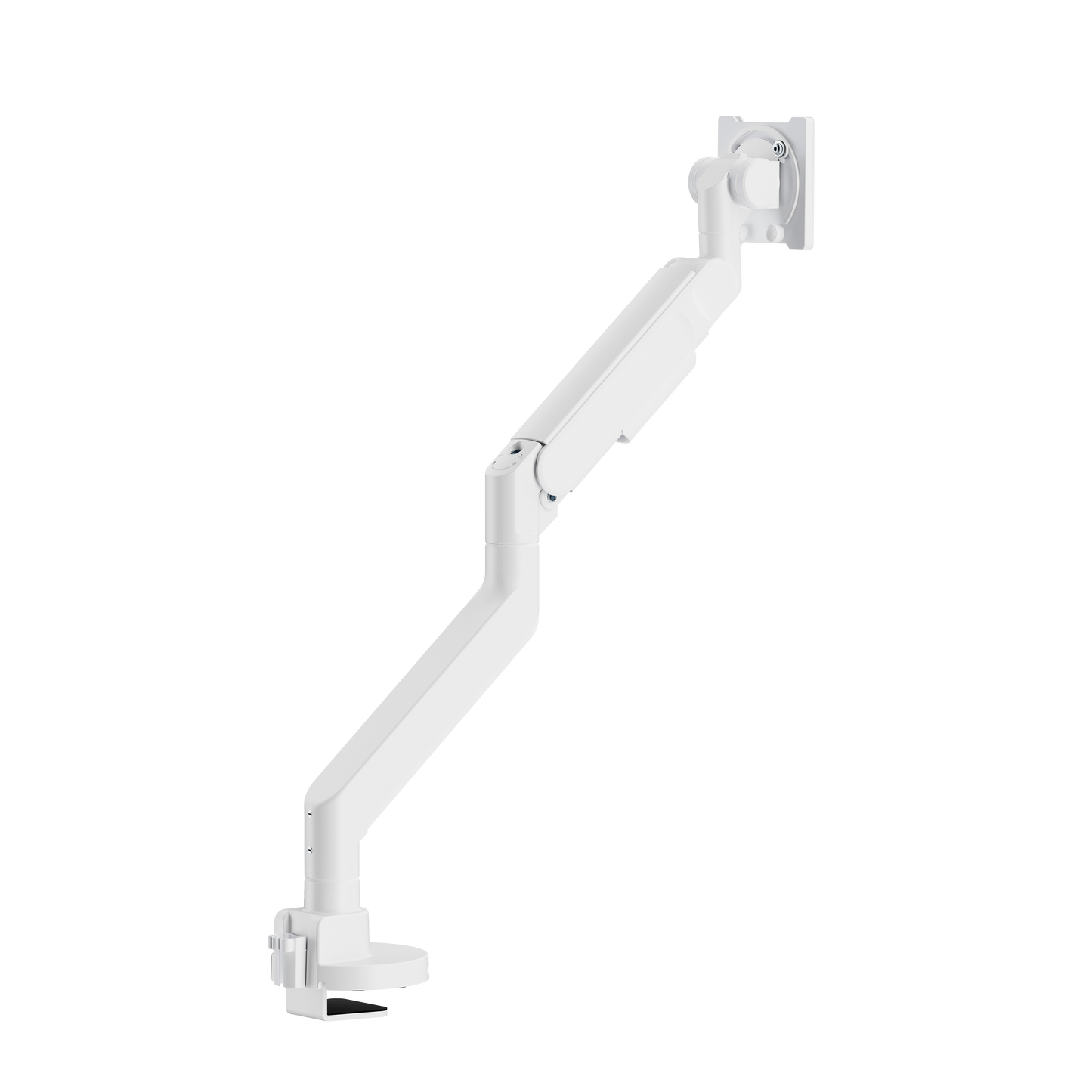 VSYS VMAD-C012WG monitor arm side profile in white