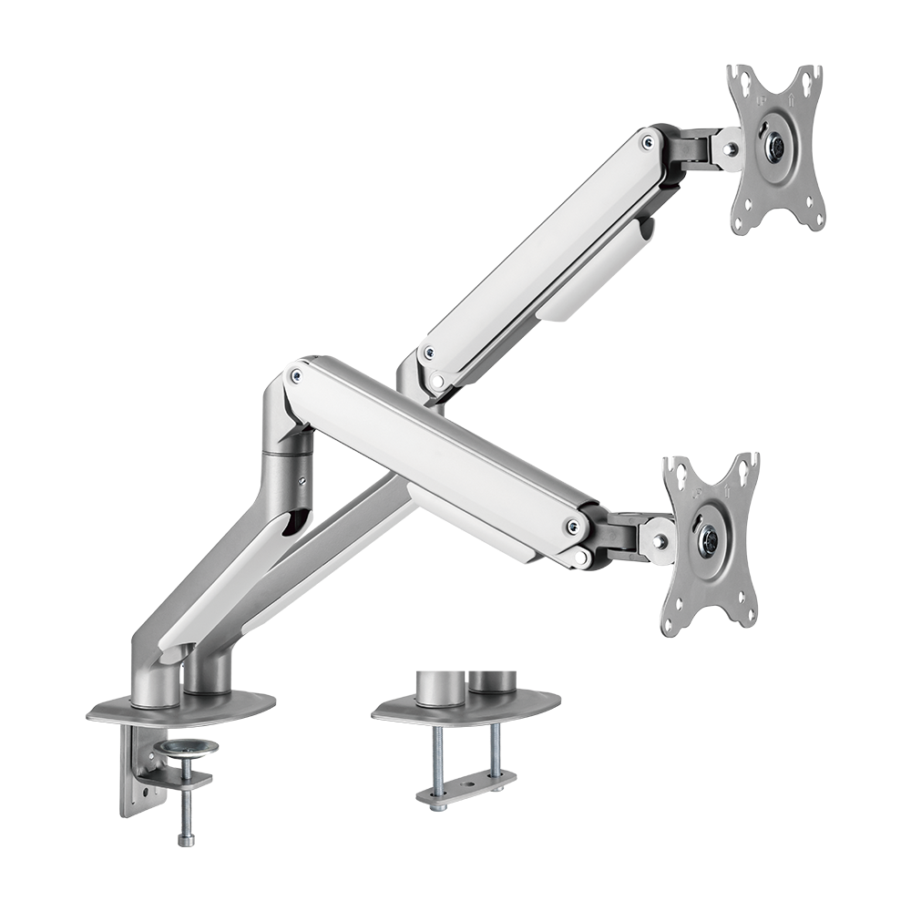 VSYS VMAE-C024WS dual monitor spring-assisted arm, front view