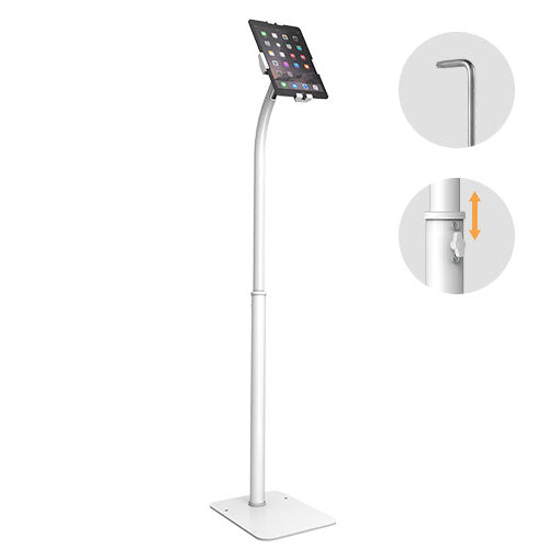VSYS VPAD33-01 anti-theft tablet floor stand, white