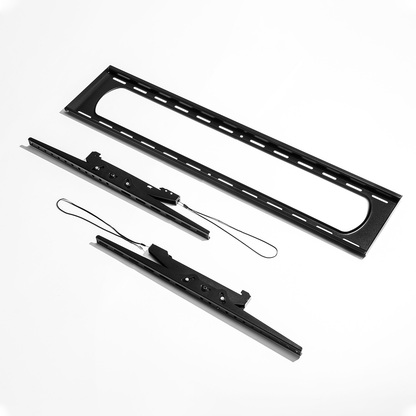 VSYS VS01A-69T large-format tilt wall mount, included components and mounting rails