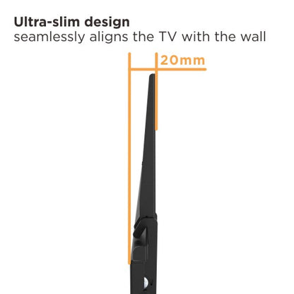 VSYS VS01E-46F low-profile fixed TV wall mount slim side profile