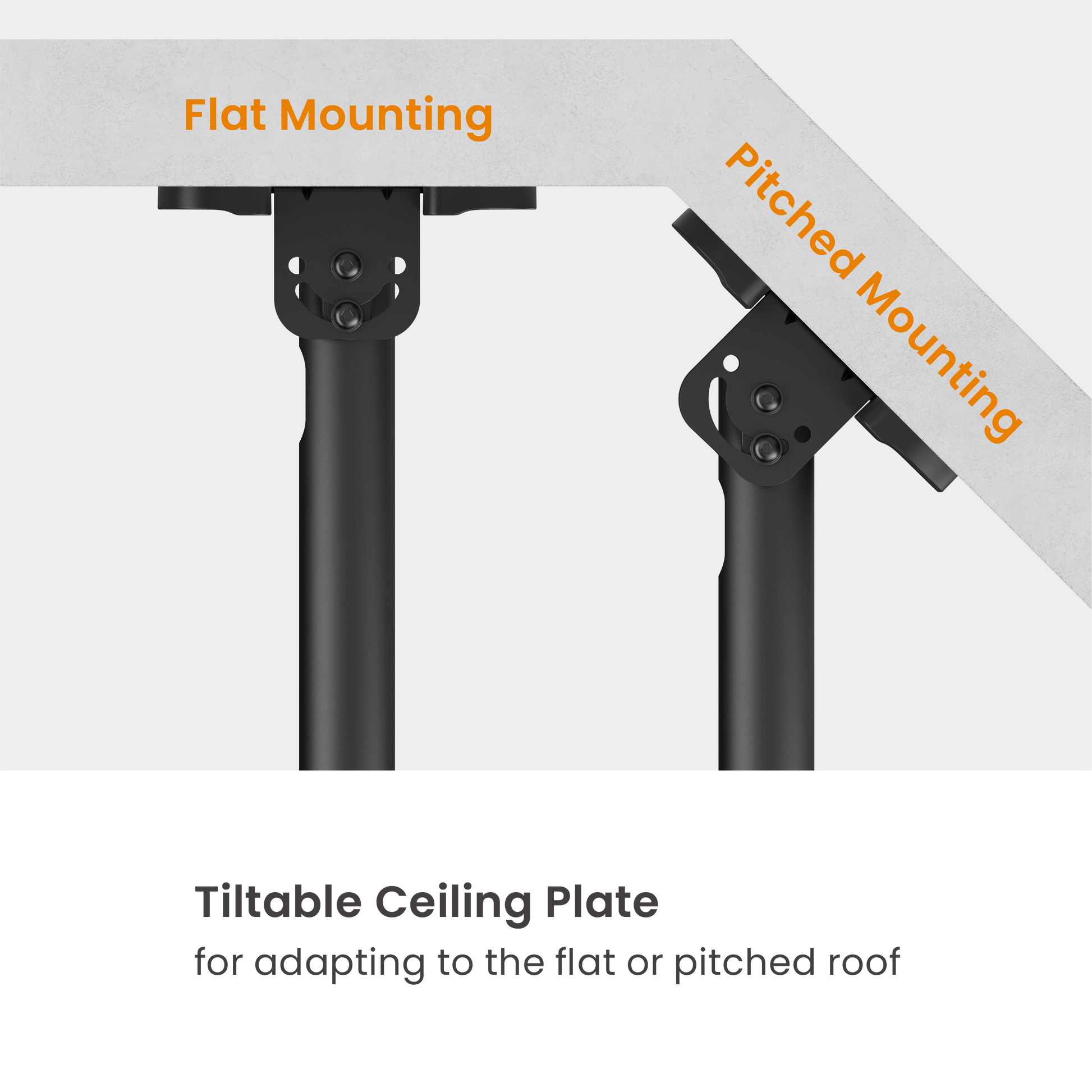 VSYS VCM-CE1546L ceiling TV mount tiltable ceiling plate for flat or pitched roofs