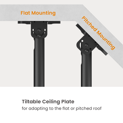 VSYS VCM-CE1546L ceiling TV mount tiltable ceiling plate for flat or pitched roofs