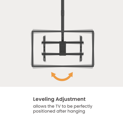 VSYS VCM-CE1546L ceiling TV mount leveling adjustment feature