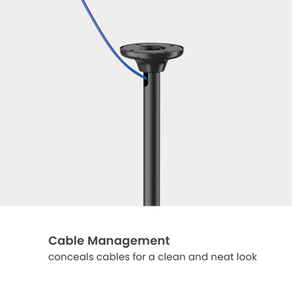 VSYS VCM-CE1546SL dual screen ceiling mount integrated cable management