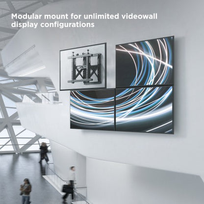 VSYS VSVW13-46T modular video wall mount installed on a multi-screen display array