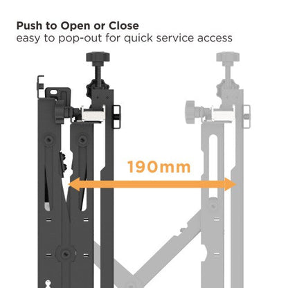 VSYS VSVW13-610TW push-pull pop-out lock system detail