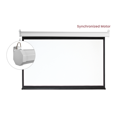 VSYS VSPS100-M motorized projection screen synchronized motor feature