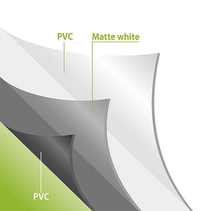 VSYS VSPS100-M projection screen matte white PVC fabric material composition