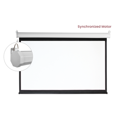 VSYS VSPS135-M motorized projection screen synchronized motor feature