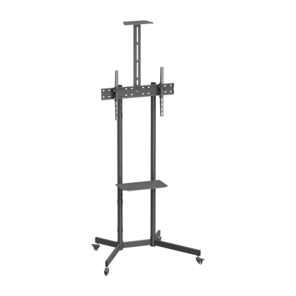 VSYS VTL-1042T economy TV cart stand with camera shelf, front view