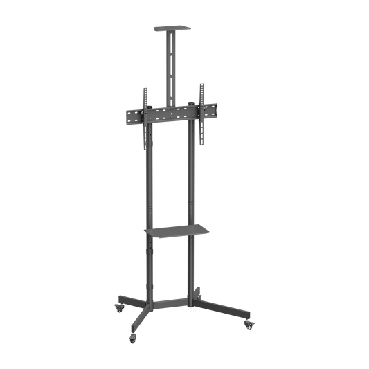 VSYS VTL-1042T economy TV cart stand with camera shelf, front view