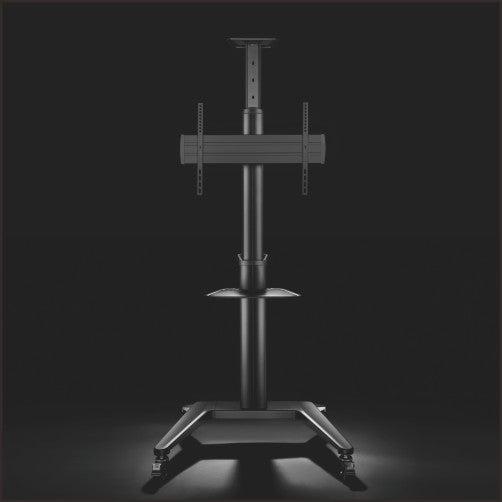 VSYS VTLS12-46TW aluminum TV cart stand, matte black colorway